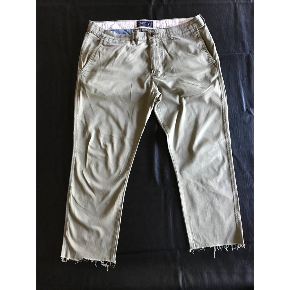 Abercrombie & Fitch Skinny Chino 36x34 Cropped Green Men's 36x30